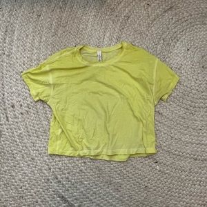 neon yellow classic fit-cotton blend tshirt